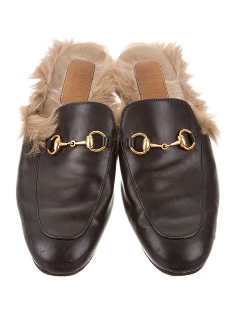 gucci men's horsebit slippers|gucci princetown slipper fur.